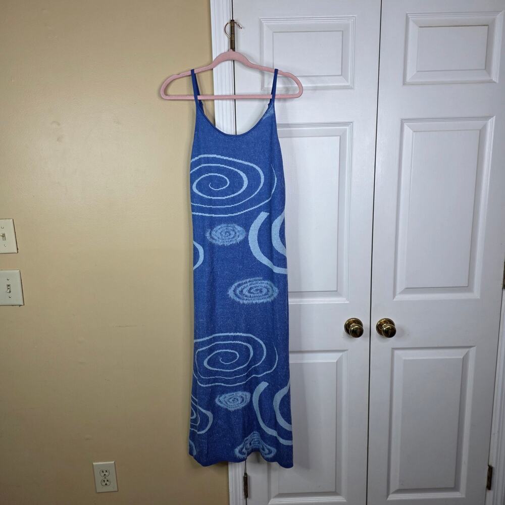 House of Sunny The Galaxy Hockney Knit Dress in Blue Size 6